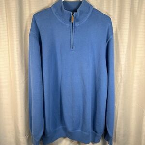 Eddie Bauer Men's Sky Blue 1/4 Zip Sweater size XXL